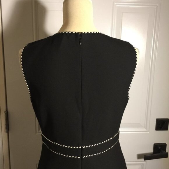 Diane Von Furstenberg Leelou Designer Shift Dress V Neck Black White… - Picture 6 of 9